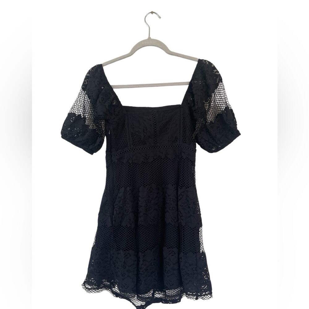 Free People Be Your Baby Lace Mini Dress Fit n Flare in Black Size XS EUC - Picture 4 of 11